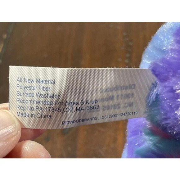 Midwood‎ Brands Unicorn Tie Dye Colorful Plush Stuffed Animal 7” Pink Mane - Picture 6 of 7